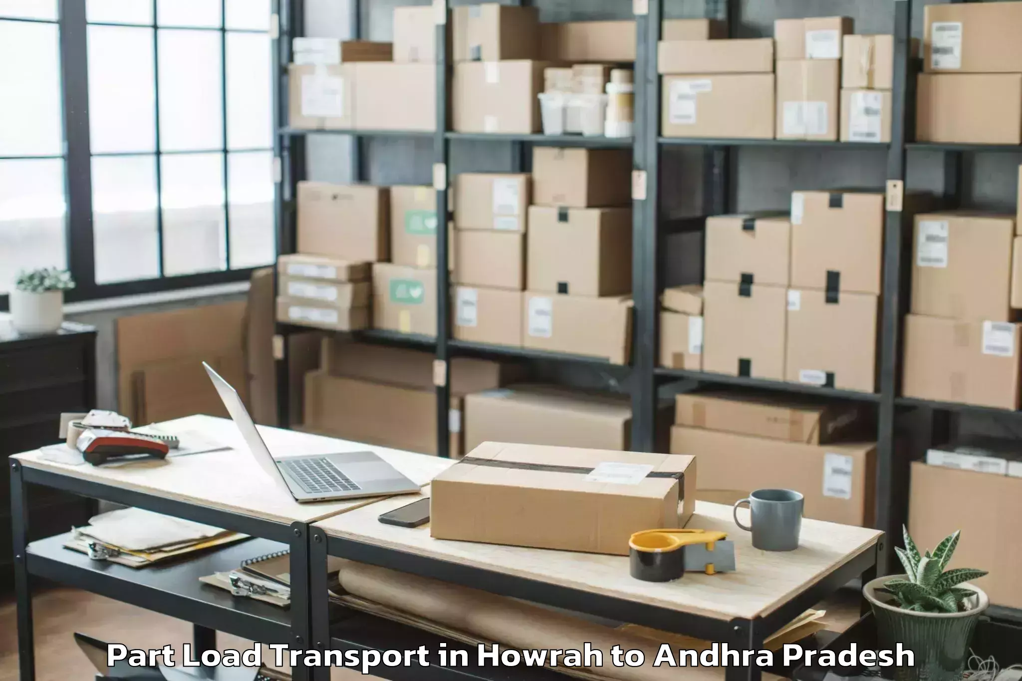 Expert Howrah to Gudlavalleru Part Load Transport